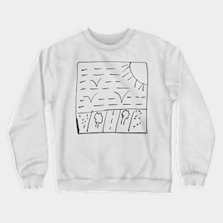 The road on a sunny day . Crewneck Sweatshirt